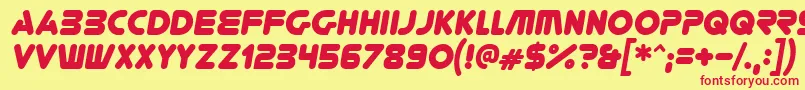 Youregone ffy Font – Red Fonts on Yellow Background