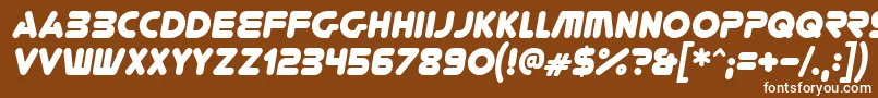 フォントYouregone ffy – 茶色の背景に白い文字