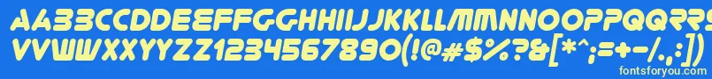 Youregone ffy Font – Yellow Fonts on Blue Background