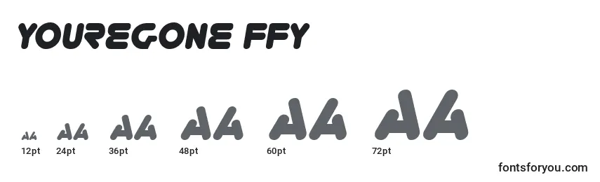 Größen der Schriftart Youregone ffy