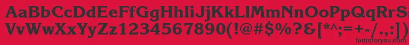 Korinnablackatt Font – Black Fonts on Red Background