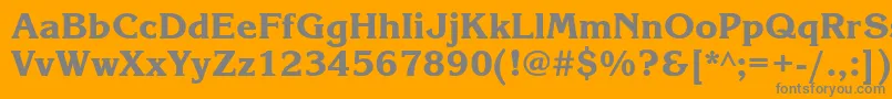 フォントKorinnablackatt – オレンジの背景に灰色の文字