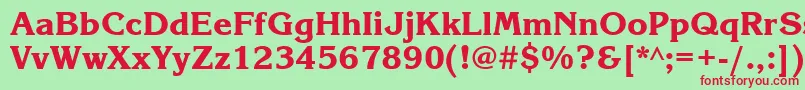 Korinnablackatt Font – Red Fonts on Green Background