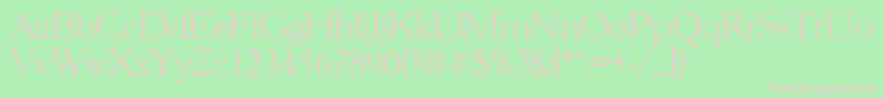 GascogneXlight Font – Pink Fonts on Green Background