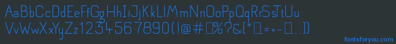 Anglean Font – Blue Fonts on Black Background