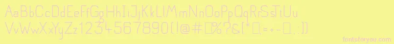 Шрифт Anglean – розовые шрифты на жёлтом фоне