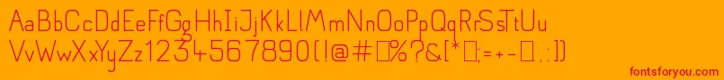 Шрифт Anglean – красные шрифты на оранжевом фоне