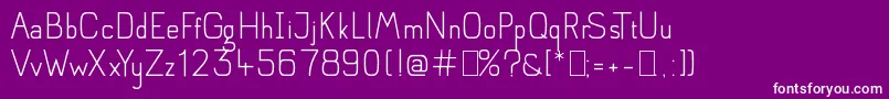 Anglean Font – White Fonts on Purple Background