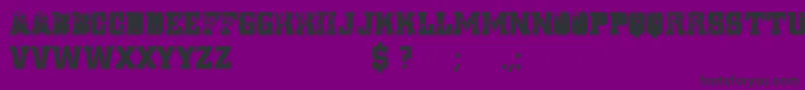 Ignorelanda-Schriftart – Schwarze Schriften auf violettem Hintergrund