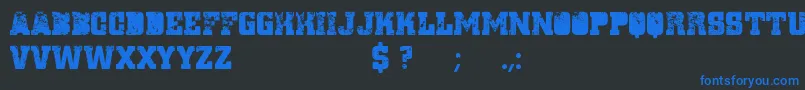 Ignorelanda Font – Blue Fonts on Black Background