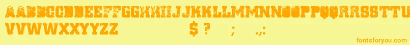 Ignorelanda Font – Orange Fonts on Yellow Background