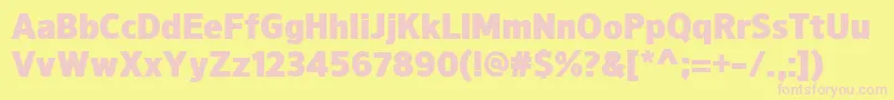 NuorderBlack Font – Pink Fonts on Yellow Background