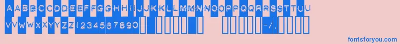 Death ffy Font – Blue Fonts on Pink Background