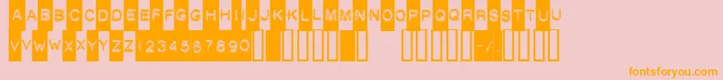 Death ffy Font – Orange Fonts on Pink Background