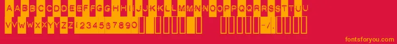 Death ffy Font – Orange Fonts on Red Background
