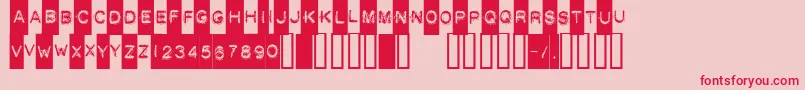 Death ffy Font – Red Fonts on Pink Background