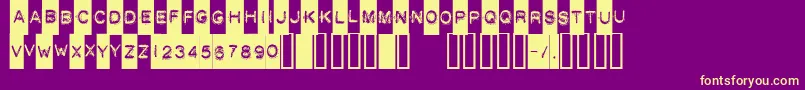 Death ffy Font – Yellow Fonts on Purple Background