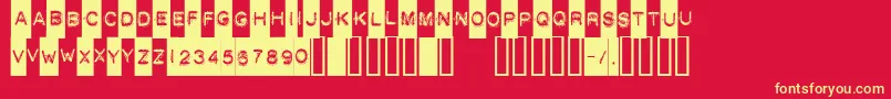 Death ffy Font – Yellow Fonts on Red Background