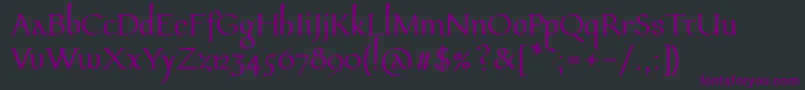 Pfeffermediaeval Font – Purple Fonts on Black Background