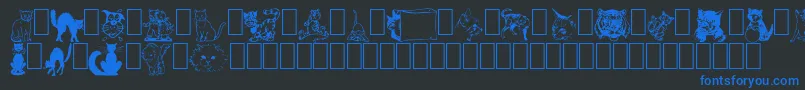 Saiba mais sobre a fonte NewDingcats Fonte NewDingcats – fontes azuis em um fundo preto