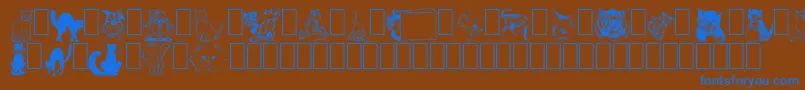 Weitere Informationen zur NewDingcats-Schriftart NewDingcats-Schriftart – Blaue Schriften auf braunem Hintergrund