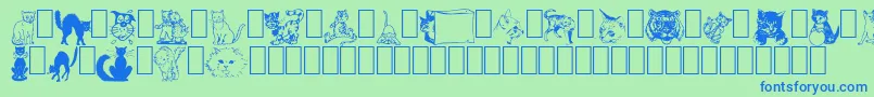 En savoir plus sur la police NewDingcats Police NewDingcats – polices bleues sur fond vert