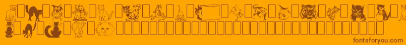 More about NewDingcats Font NewDingcats Font – Brown Fonts on Orange Background