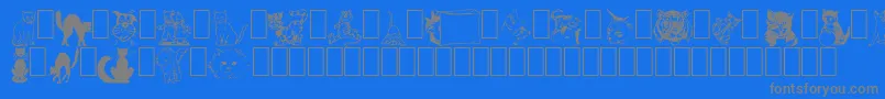 En savoir plus sur la police NewDingcats Police NewDingcats – polices grises sur fond bleu
