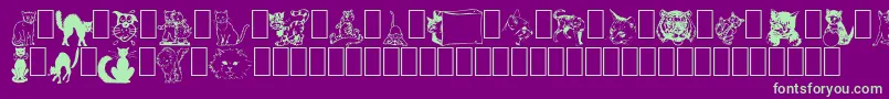 En savoir plus sur la police NewDingcats Police NewDingcats – polices vertes sur fond violet