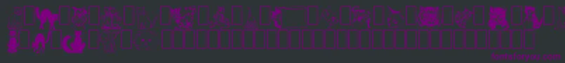 NewDingcats Font – Purple Fonts on Black Background