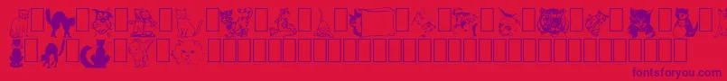 En savoir plus sur la police NewDingcats Police NewDingcats – polices violettes sur fond rouge