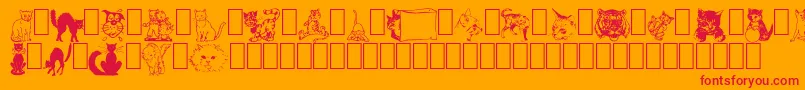 Подробнее о шрифте NewDingcats Шрифт NewDingcats – красные шрифты на оранжевом фоне