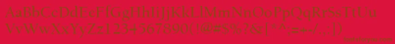 Police ItcBerkeleyOldstyleLtMedium – polices brunes sur fond rouge