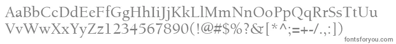 フォントItcBerkeleyOldstyleLtMedium – 灰色のフォント