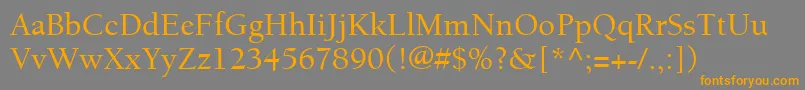 ItcBerkeleyOldstyleLtMedium Font – Orange Fonts on Gray Background