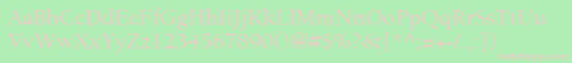 ItcBerkeleyOldstyleLtMedium Font – Pink Fonts on Green Background