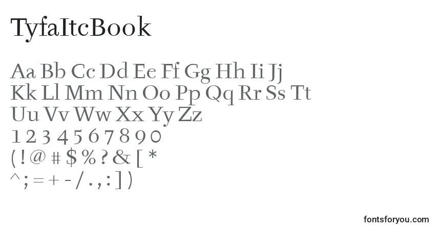 TyfaItcBook font – alphabet, numbers, special characters