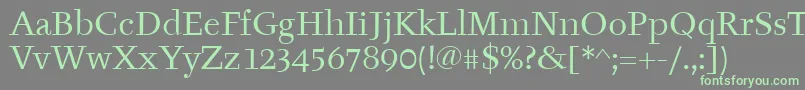 Шрифт TyfaItcBook – зелёные шрифты на сером фоне