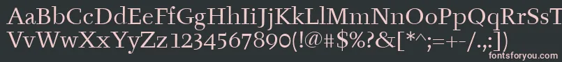 Шрифт TyfaItcBook – розовые шрифты на чёрном фоне