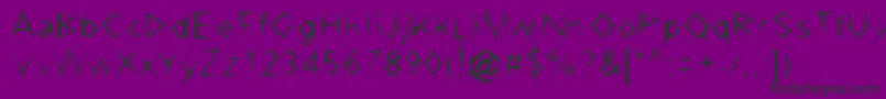 Dpcarved Font – Black Fonts on Purple Background