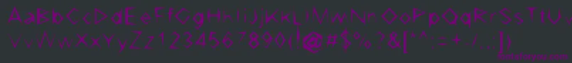 Dpcarved Font – Purple Fonts on Black Background