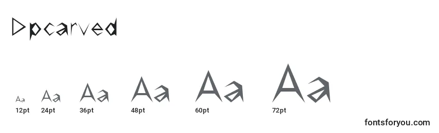 Dpcarved Font Sizes