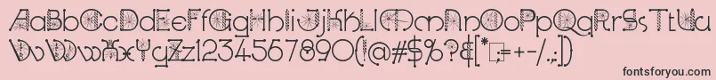 KingthingsSpirogyra Font – Black Fonts on Pink Background