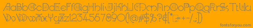 KingthingsSpirogyra Font – Gray Fonts on Orange Background