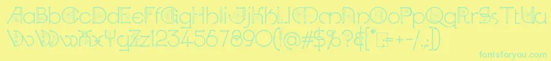KingthingsSpirogyra Font – Green Fonts on Yellow Background