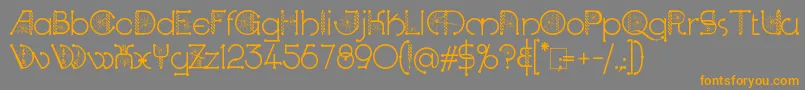 KingthingsSpirogyra Font – Orange Fonts on Gray Background