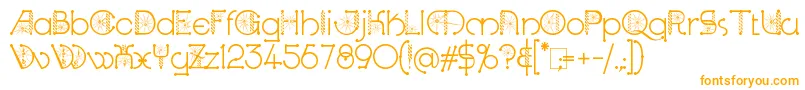 KingthingsSpirogyra Font – Orange Fonts on White Background