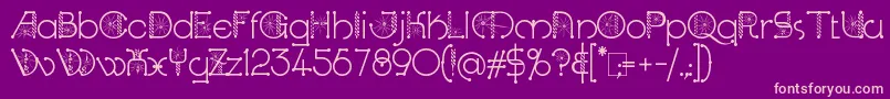 KingthingsSpirogyra Font – Pink Fonts on Purple Background