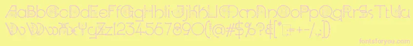 KingthingsSpirogyra Font – Pink Fonts on Yellow Background