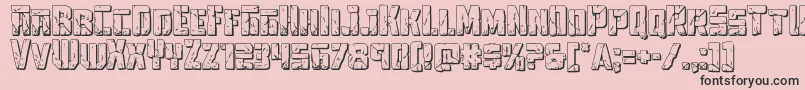 Towerruins3D2 Font – Black Fonts on Pink Background